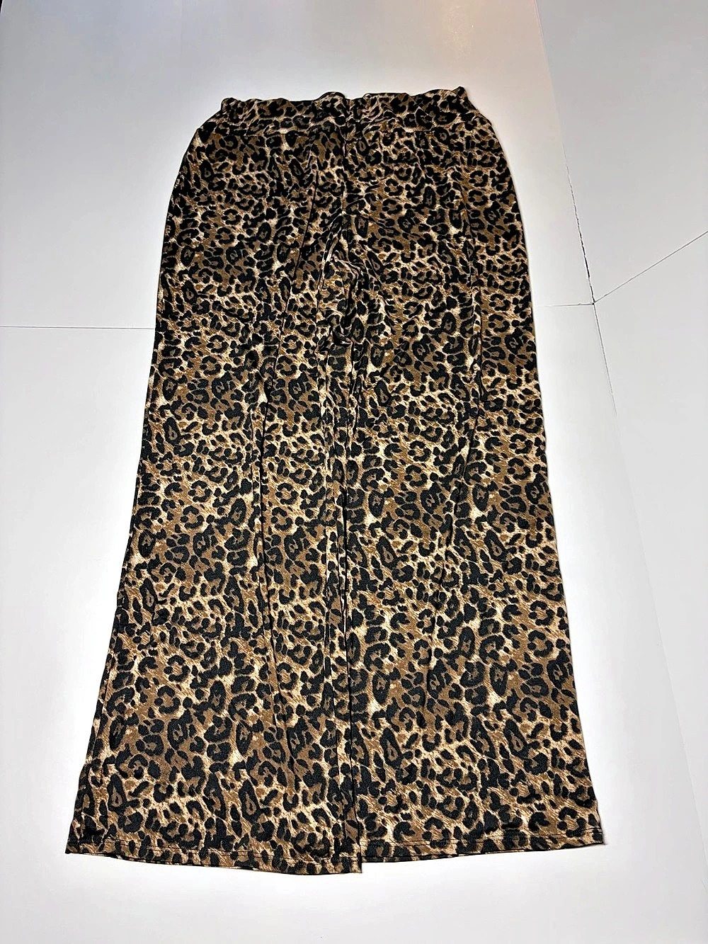 Robert Louis Leopard Print Wide Leg Pants Size Large